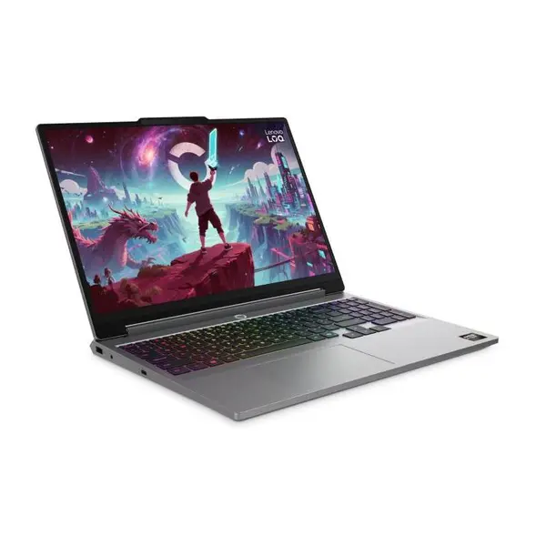 Laptop Gaming Lenovo LOQ 15AHP11 83TN002KRM, AMD Ryzen 7 250, 15.3" WUXGA, IPS, 16 GB RAM DDR5, 512 GB SSD, NVIDIA GeForce RTX 5060, Fara Sistem de operare, Luna Grey