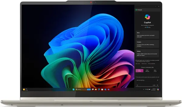 Laptop Lenovo - Yoga 7 2-в-1, 14'', 2.8K, Ultra 5, 16GB/1TGB, Touch, Seashell