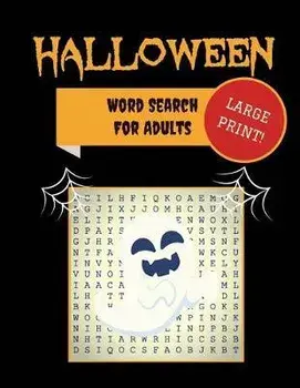 Large Print Halloween Word Search For Adults: 30+ Spooky Puzzles - Extra-Large, For Adults & Seniors - With Scary Pictures - Trick-or-Treat Yourself t, Paperback/Makmak Puzzle Books