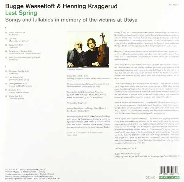 Last Spring - Vinyl | Bugge Wesseltoft, Henning Kraggerud