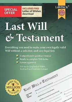 Last Will & Testament Kit, Paperback/Lawpack