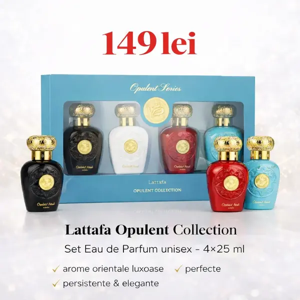 Lataffa Opulent Collection 4x25ml, apa de parfum, unisex - Original Dubai