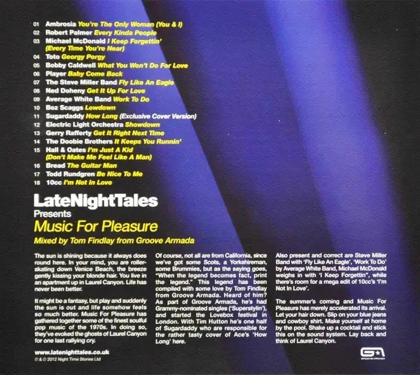 LateNightTales Presents Music For Pleasure | Various Artists