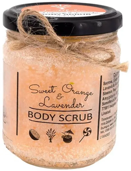 Latifolia Scrub de corp cu portocală dulce și lavandă, 230 ml