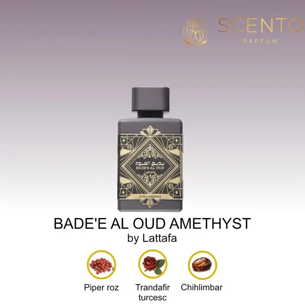 Lattafa BADE'E AL OUD AMETHYST 100 ml apa de parfum unisex - Original Dubai