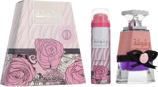 Lattafa Set Washwashah - Apa de parfum si Deodorant spray, 100 + 50 ml