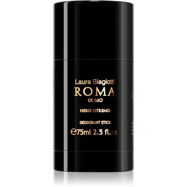Laura Biagiotti Roma Uomo Nero Estremo deostick pentru bărbați 75 ml