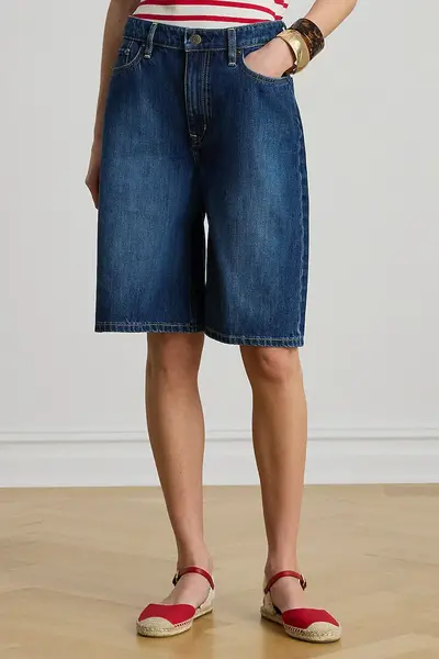 Lauren Ralph Lauren bermude femeiești de denim