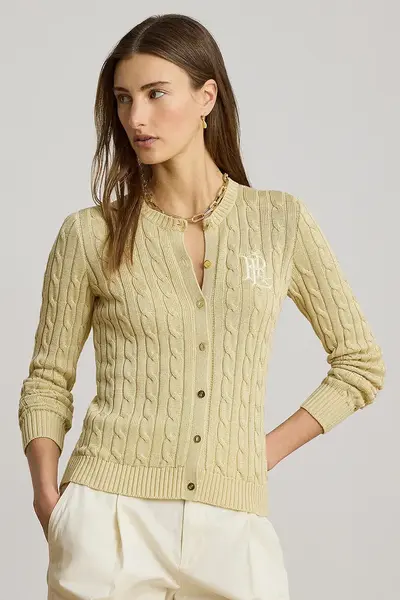 Lauren Ralph Lauren cardigan pentru femei, cu bumbac