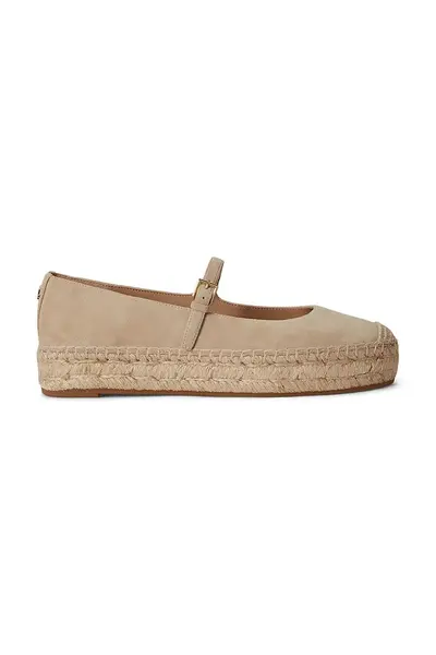 Lauren Ralph Lauren espadrile pentru femei din piele întoarsă Luize Mj
