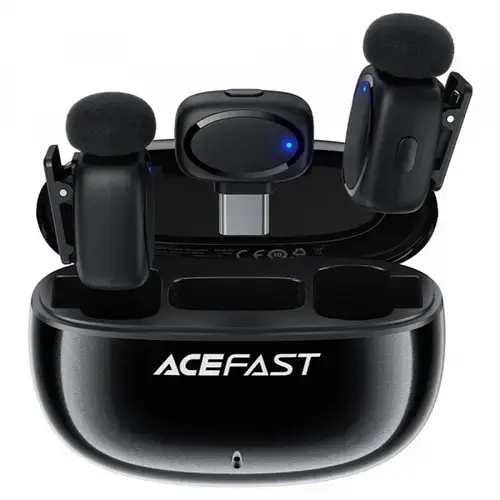 Lavaliera Acefast R2, USB-C, Set 2 bucati, Negru