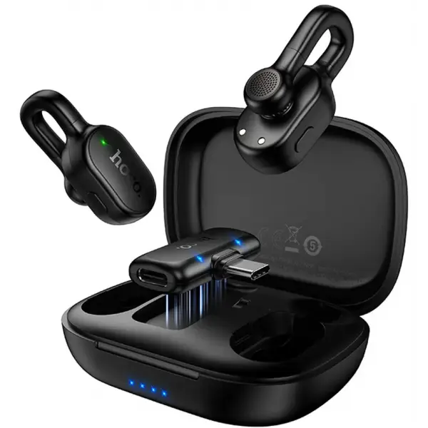 Lavaliera HOCO L27, USB-C, Set 2 bucati, Neagra