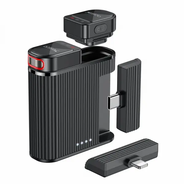 Lavaliera Yesido KR19, USB-C / Lightning, Set 2 bucati, Neagra