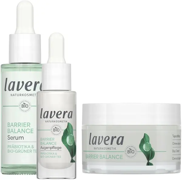 Lavera Barrier Balance Set - Cremă de zi, ser și cremă de ochi, 50 + 30 + 15 ml