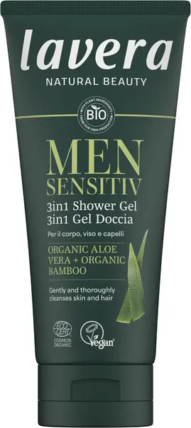 Lavera Men Sensitiv Gel de duș revitalizant 3 în 1, 200 ml