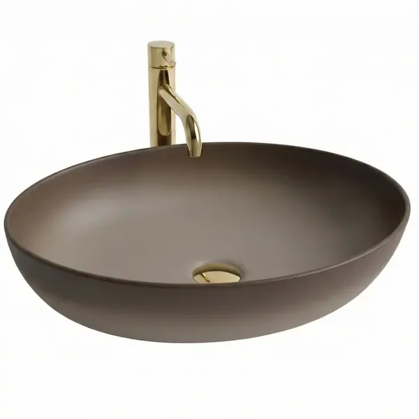 Lavoar baie 51x39 cm, oval, maro, Rea Carola Ombre