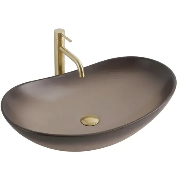 Lavoar baie 62x36 cm, maro mat, oval, Rea Royal Ombre