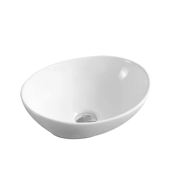 Lavoar baie mic pe blat oval Fluminia, Rio