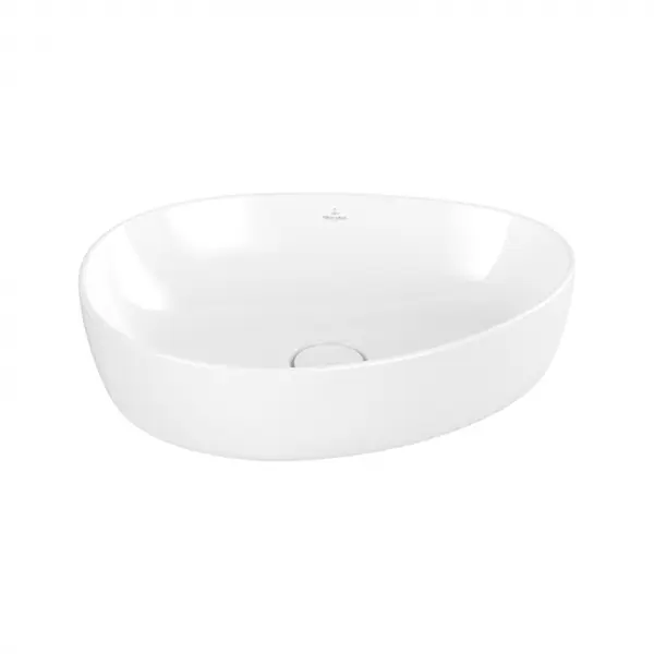 Lavoar baie pe blat 51 cm, alp alpin, asimetric, Villeroy Boch Antao