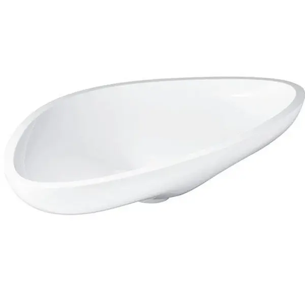 Lavoar baie pe blat alb 80 cm, asimetric, Hansgrohe Axor Massaud