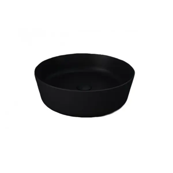 Lavoar baie pe blat negru mat 42 cm, rotund, Rak Feeling