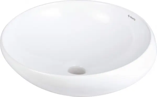 Lavoar ceramic, montare blat, asimetric, 41x41 cm, alb, Deante Alpinia