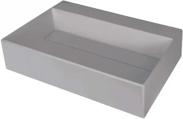 Lavoar din granit, capac scurgere, montare blat, 60x40 cm, gri, Deante Correo