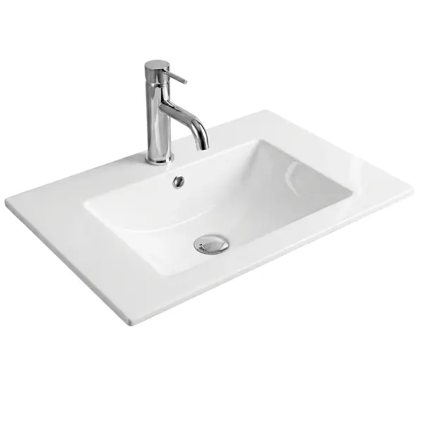 Lavoar dreptunghiular, alb, lucios, ceramica sanitara, 72A 46,5 cm, REA