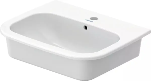 Lavoar Duravit D-Code 0337540000, incastrat in blat, 545 x 435 mm, dreptunghiular, Alb