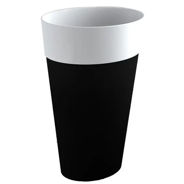 Lavoar freestanding negru alb 46 cm din compozit mineral DuraBe, Besco Uniqa