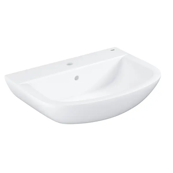Lavoar Grohe Bau Ceramic 39420000, montare pe perete, 64.6 x 46.8 cm, cu preaplin, Alb
