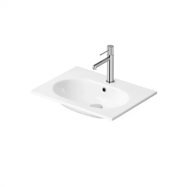 Lavoar incastrat alb 60 cm, dreptunghiular, Cersanit Zen