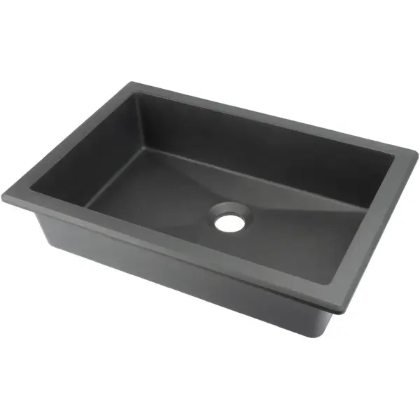 Lavoar incastrat compozit antracit Deante Correo, dreptunghiular, 50 cm