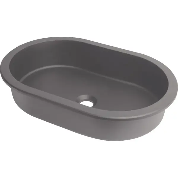 Lavoar incastrat compozit antracit Deante Silia, oval, 59 cm
