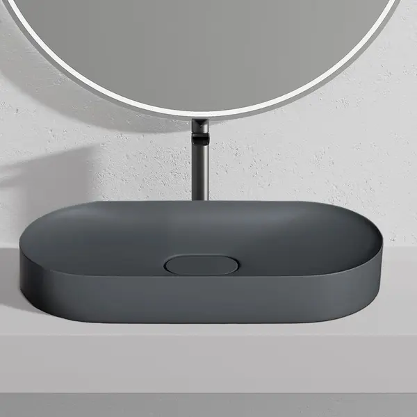 Lavoar Iris gri mat L70 cm