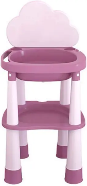 Lavoar Little Mom Purple pentru igiena copiilor, reglabil pe inaltime, fara BPA, varsta 3 ani+, dimensiuni 41,9 x 39 x84 cm