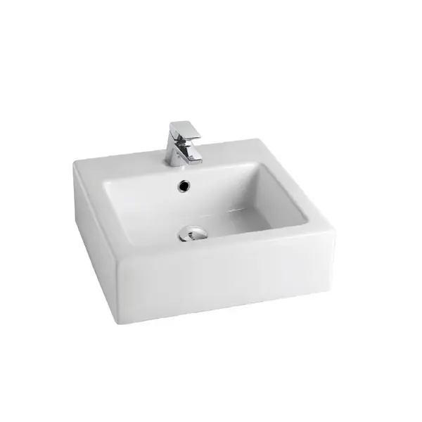 Lavoar pe blat alb 48 cm, patrat, Gala City
