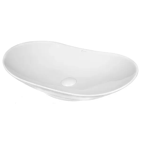 Lavoar pe blat alb lucios 64 cm, oval, Fluminia my Pleasure