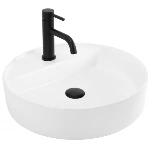 Lavoar pe blat alb, rotund 45 cm, Rea Ronda