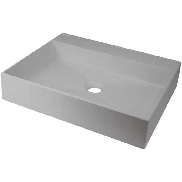 Lavoar pe blat compozit gri Deante Correo, dreptunghiular, 50 cm