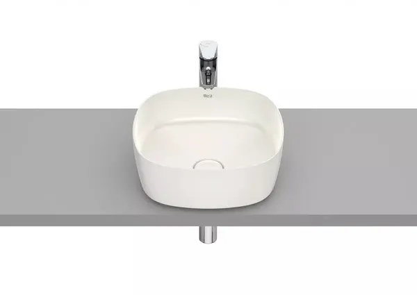 Lavoar Roca Inspira A327502650, montare pe blat, 37 x 37 cm, FineCeramic, Bej