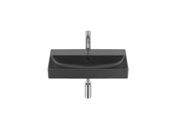 Lavoar Roca Ona A327684080, montare pe perete, 60 x 36 cm, FineCeramic, mat, Negru