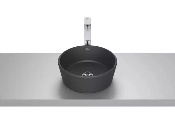 Lavoar Roca Optica A327B15080, montare pe blat, 35 cm, mat, Negru