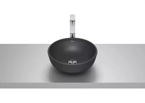 Lavoar Roca Optica A327C12080, montare pe blat, 35 cm, mat, Negru