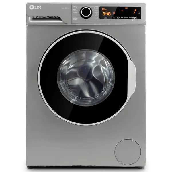 LDK Masina de spalat rufe LDK Higeea 914DIAS, Clasa A, Capacitate 9 Kg, 1400 rpm, Anti-Alergic, Selectare nivel murdarie, Selectare tip pata, Prespalare, Amanare pornire, Calcare usoara, Motor inverter, Argintiu