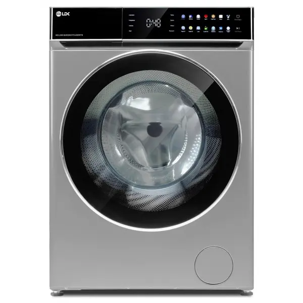 LDK Masina de spalat rufe LDK Queen3 914DDMTS, Clasa A, Capacitate 9 Kg, 1400 rpm, 14 programe, Control Touch, Steam, Super Spa, My Cycle, Amanare pornire, Prespalare, Intensiv, Motor Inverter, Argintiu
