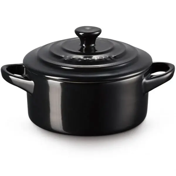 Le Creuset Oala cu capac Le Creuset Stoneware Collection Petite Round Casserole 71901101400000 ,Argila glazurata, Cuptor-Grill-Microunde, -23°~260°C, Black Onyx