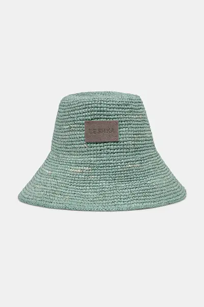 LE SH KA headwear LE SH KA pălărie pentru femei împletită Blue Bucket Hat