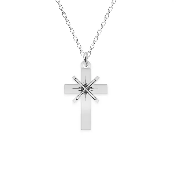 Lea - Colier personalizat cruce din argint 925