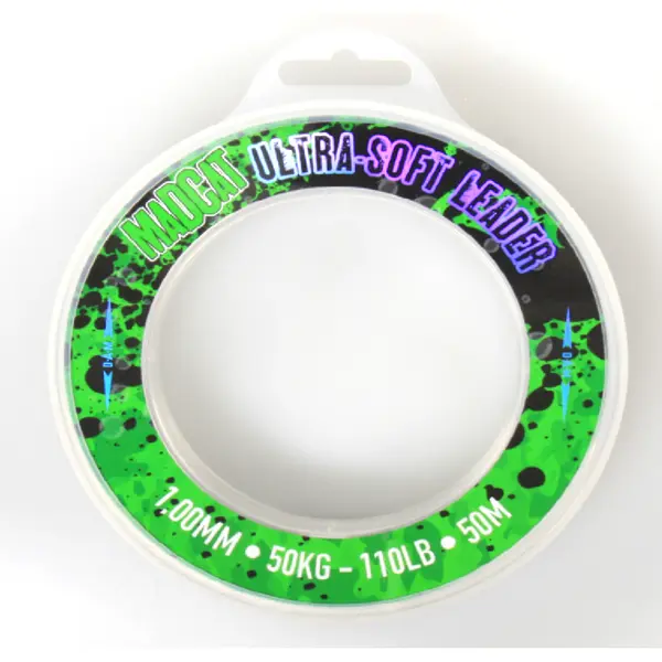 Leader MADCAT Ultra-Soft Mono Leader 50m 1.00mm 50kg Transparent